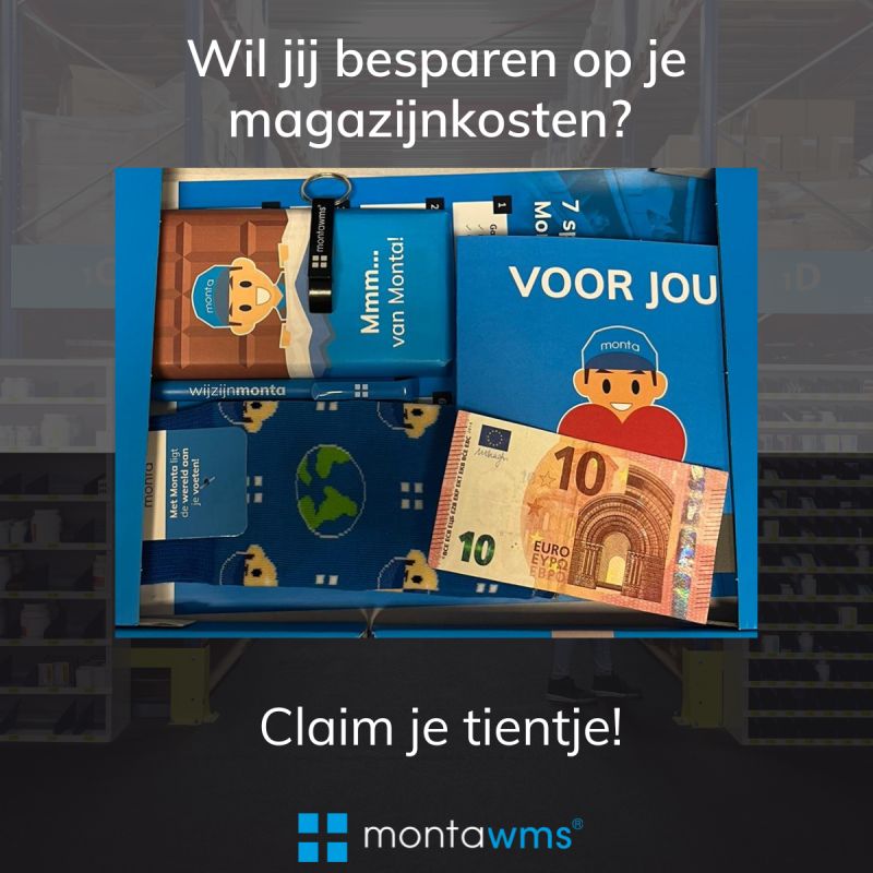 Besparen 10 euro 2 MontaWMS besparen