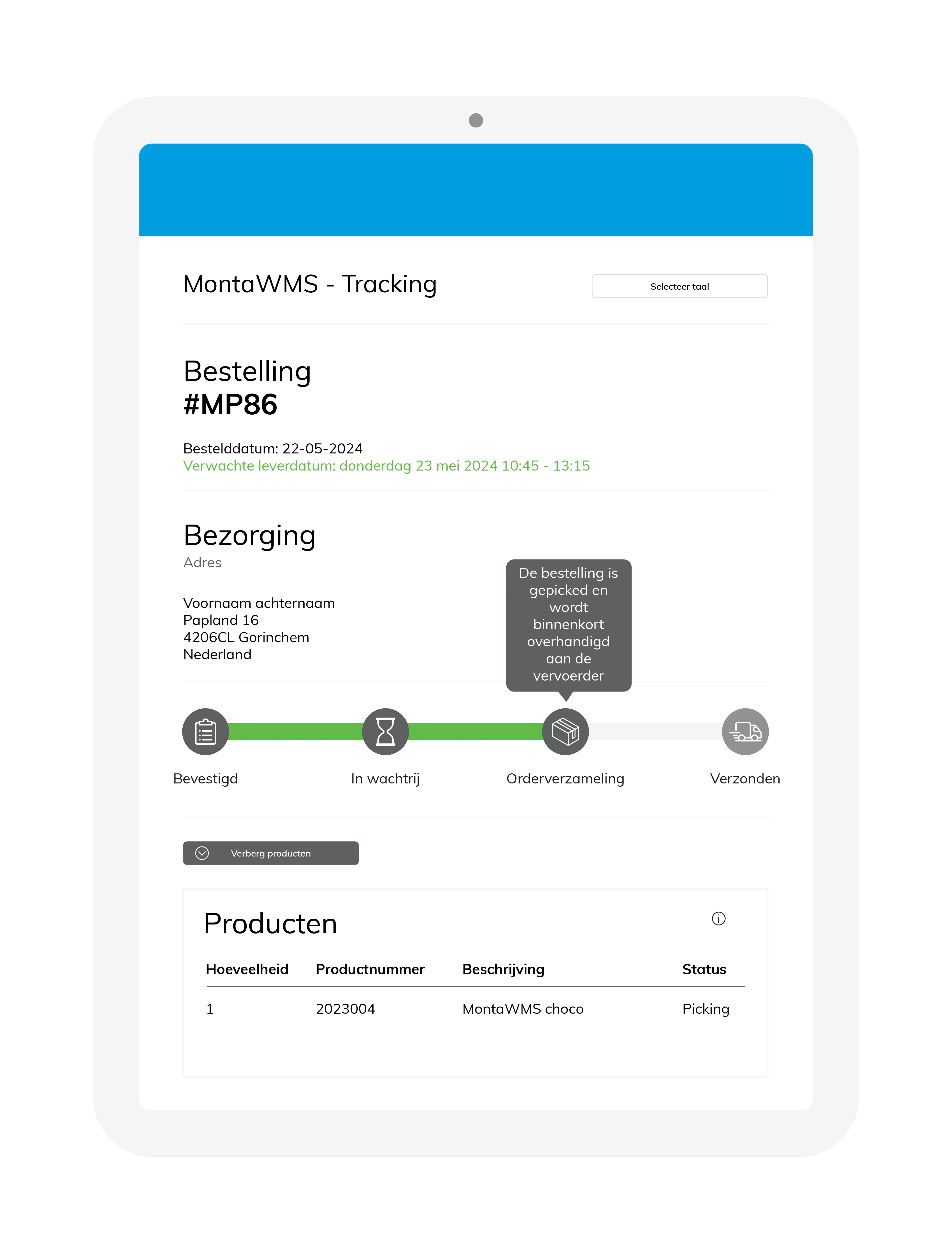 MontaTracking 7 MontaWMS software wms en hardware