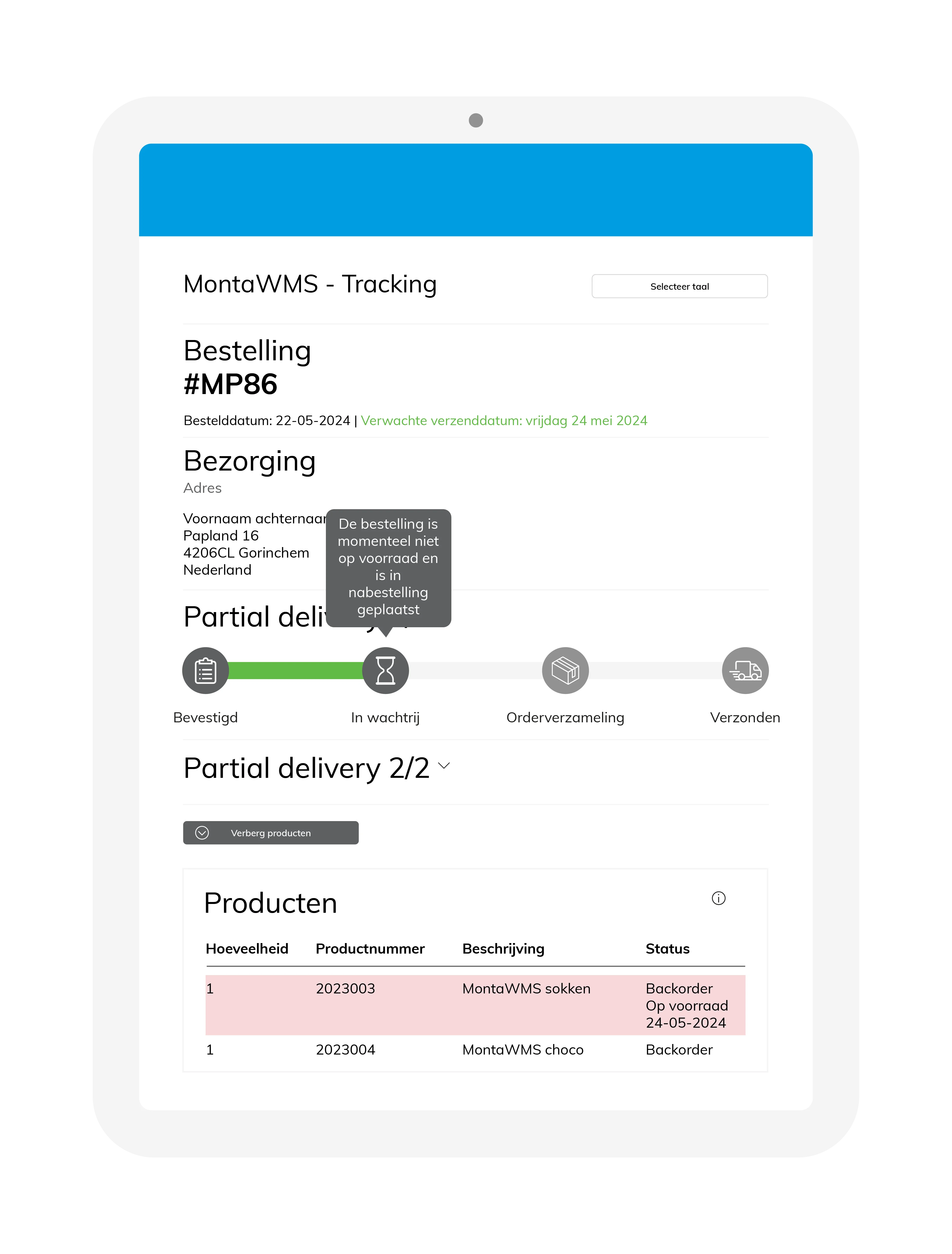MontaTracking 5 MontaWMS software wms en hardware