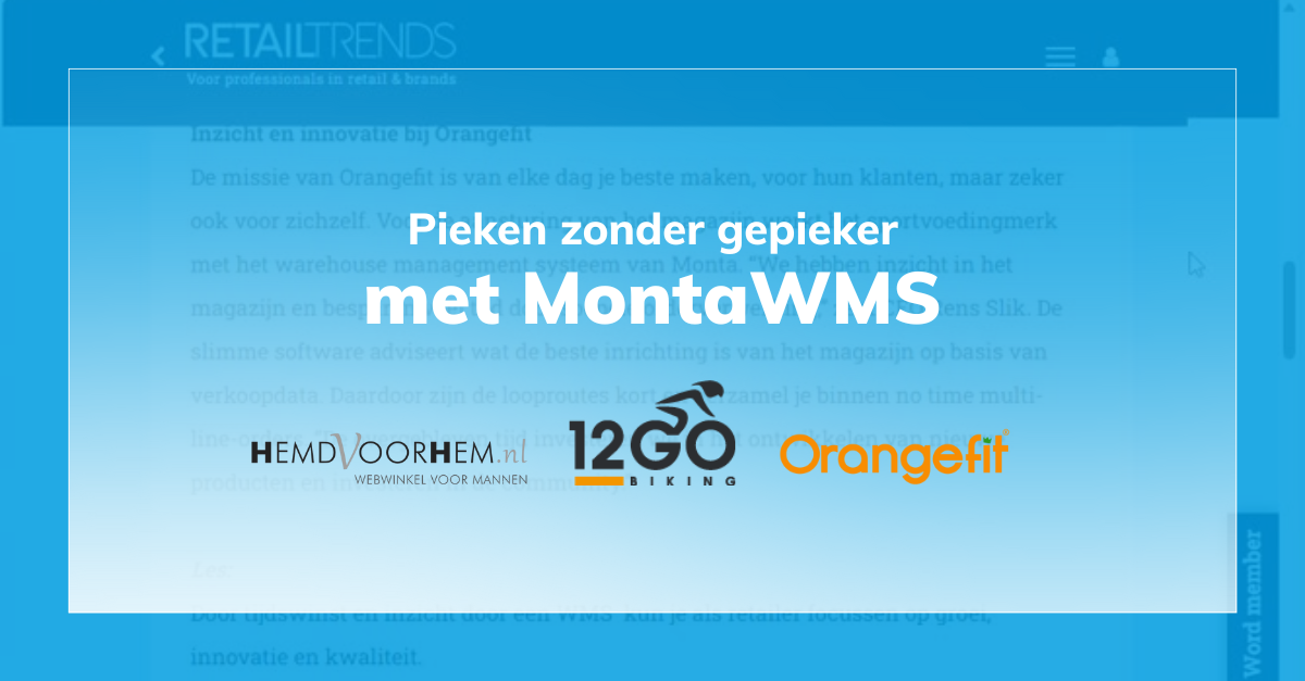 Pieken zonder gepieker met MontaWMS 1