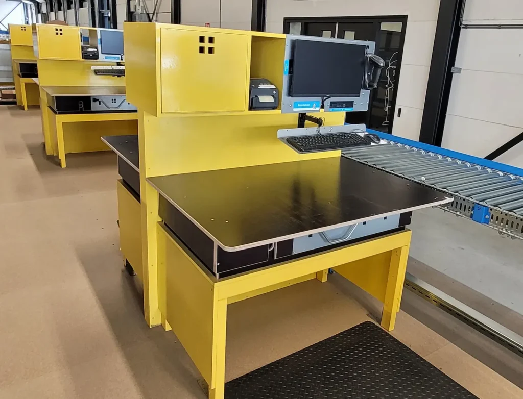 what types of packing tables for warehouses do we offer